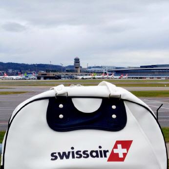 Vintage Swissair Sport- oder Reisetasche